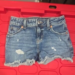 Denim Blue Girl's Shorts